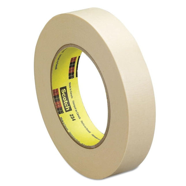 Scotch General Purpose Masking Tape 234, 3" Core, 18 Mm X 55 M, Tan