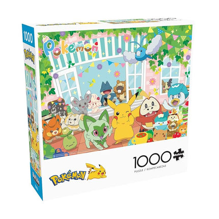 Buffalo Games - Pokémon - Happy Cafe - Rompecabezas de 1000 Piezas para Adultos - Rompecabezas Desafiante Perfecto para Noches de Juegos - El Tamaño Final es de 67.9 cm x 50.1 cm
