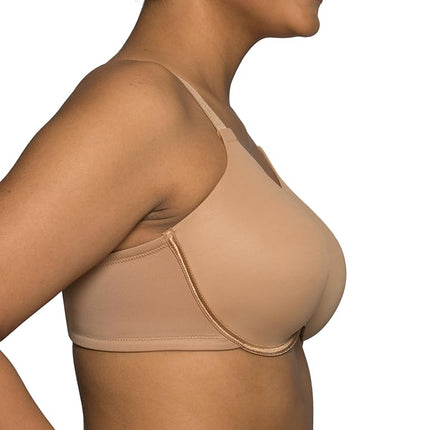 Vanity Fair Women's Full Figure Beauty Back Smoothing Bra, 4 Way Stretch Fabric, Lightly Lined Cups Up to H, Opaque, Underwire-Totally Tan, 36C