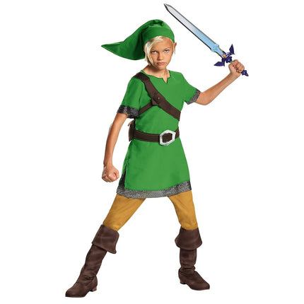 Disguise Nintendo Link Zelda Costume Kids, Elf Costume For Kids Size S
