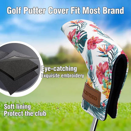 BAIRBRE Golf Club Covers Driver Covers Fairway Wood Head Cover Hybrid Headcover 3 Wood Headcovers Leather 3 Wood Headcovers Golf Head Covers for Scotty Cameron Taylormade Titleist Odyssey