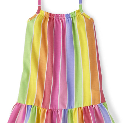 The Children's Place Baby-Girls and Toddler Girls Strappy Casual Dress, Rainbow Stripe, 6-9 Months