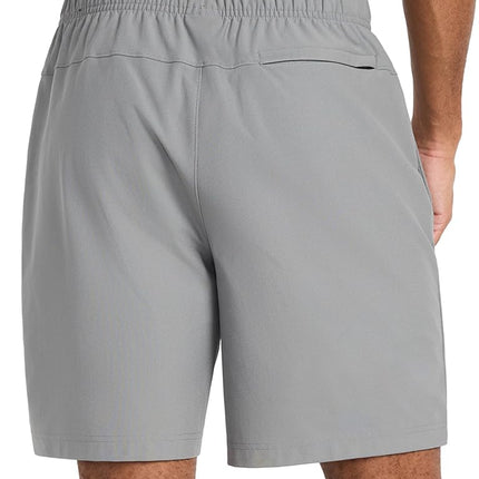 Reebok Apparel Men's Jumpstart 8” Short, Standard Fit, Lightweight Poly Fabric, Grey, Small