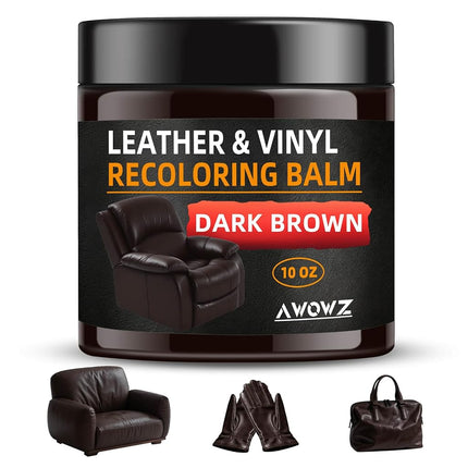 Leather Recoloring Balm 10 OZ Dark Brown for Car S