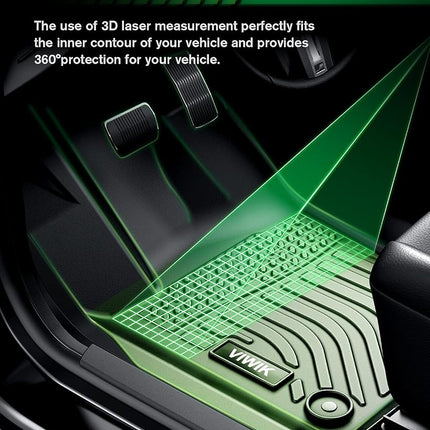 VIWIK Floor Mats for 2020-2023 Corolla Sedan (NOT Fit Hybrid/4 Door Hatchback), Car Mats All Weather Custom Floor Liners Full Set Include 1st and 2nd Row Front & Rear, Automotive Floor Mats TPE Black