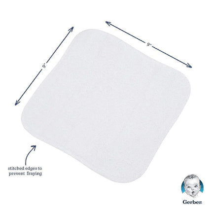 Gerber 6 Count Washcloth, White