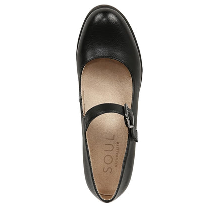 Naturalizer Women's Soul, Adore Mary Jane Wedge, Black, 11 Wide