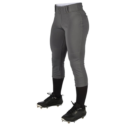 Champro Women's Tournament Traditional Low-Rise Softball Pants, Graphite, Small