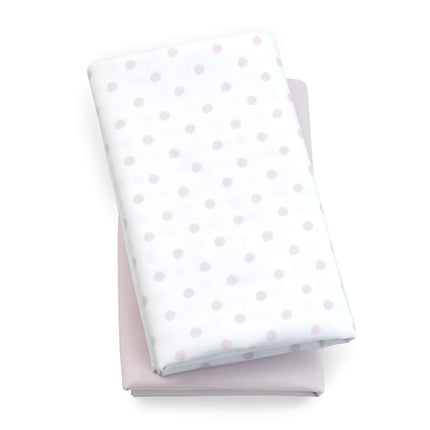 Chicco Lullaby Playard Sheets 2 Piece Set, Pink Dot