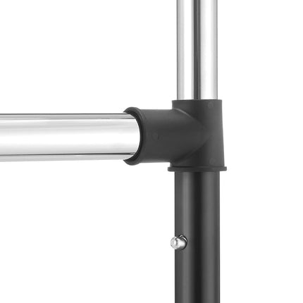Whitmor 6021-3081-BB Adjustable Two Rod Garment Rack,Black and Chrome