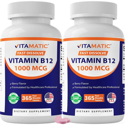 Vitamatic Vitamin B12 1000 mcg Fast Dissolve 365 T