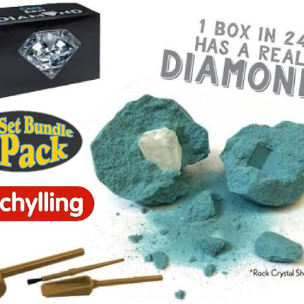 Schylling Chip Away Science Digs Gold & Diamond Gift Set Bundle - 2 Pack