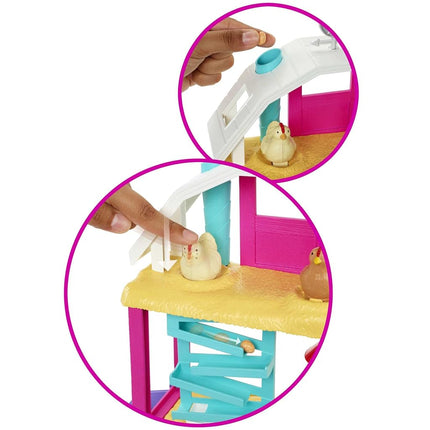 Barbie Doll and Playset with Coop, Animals, Dough, Molds and More, Hatch and Gather Egg Farm, HGY88