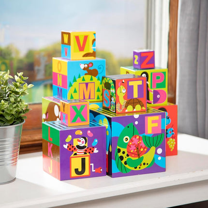Alphabet Nesting & Stacking Cardboard Blocks