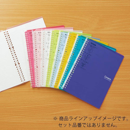 Kokuyo Campus Smart Ring Binder, Up to 25 Sheets, A5, 20 Holes, Pink, Japan Import (RU-SP130P)