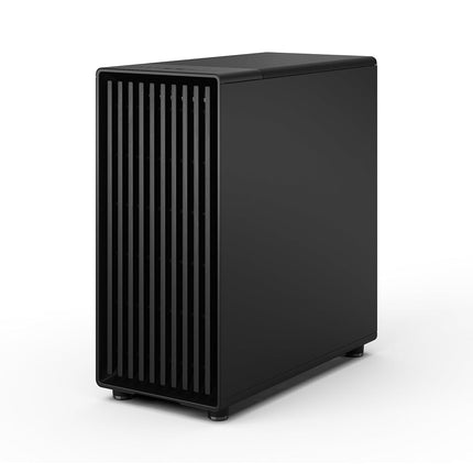 Fractal Design North Momentum Black - Glass Side Panel - Genuine Blackened Oak Wood Front - High Airflow PC Gaming Case - Three powerful 120mm Momentum Fans Included - ATX Support