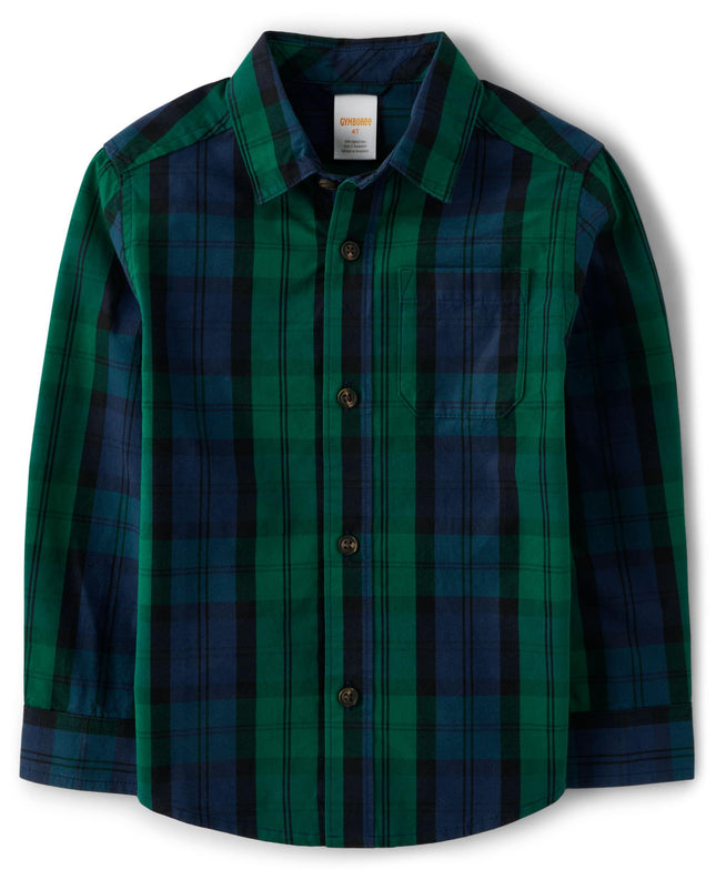Gymboree,and Toddler Long Sleeve Plaid Button Up S