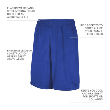 Russell Athletic Men's Mesh Short with Pockets, Royal, Small
