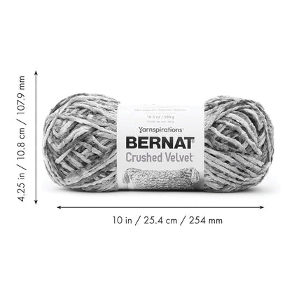Bernat Crushed Velvet Navy Yarn - 2 Pack of 300g/10.5oz - Polyester - 5 Bulky - 315 Yards - Knitting/Crochet