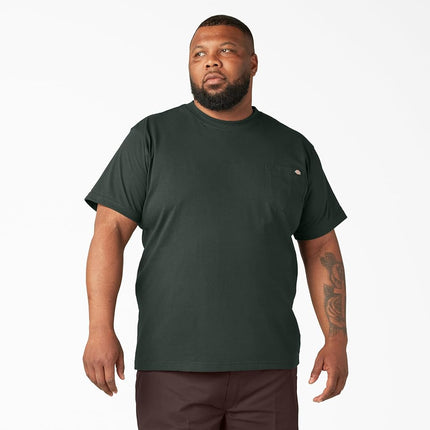 Dickies Men's Ws450fh Henley Shirt, Hunter Green, Large