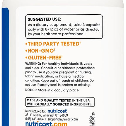 Nutricost Phosphatidylserine 400mg, 120 Capsules - Soy Free, 60 Servings, Vegetarian Friendly, Non-GMO, Gluten Free