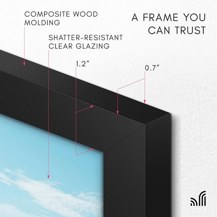 Americanflat 17x21 Picture Frame with Polished Plexiglass - Epic Collection - Gallery Wall Frames with Engineered Wood - Wide Photo Frame for Wall Display - Black