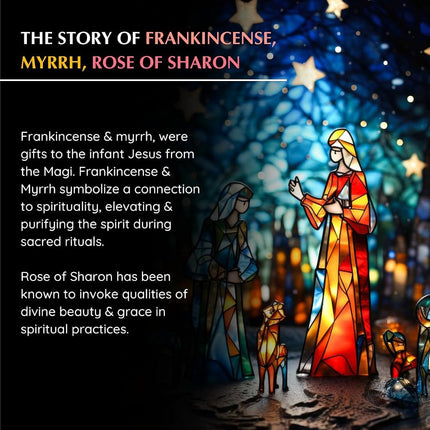 Frankincense, Myrrh & Rose of Sharon Anointing Oils, Holy Gifts, Aromafume