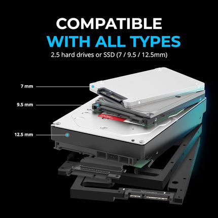 SABRENT 2.5" to 3.5" SSD Mounting Bracket Internal Hard Drive Adapter