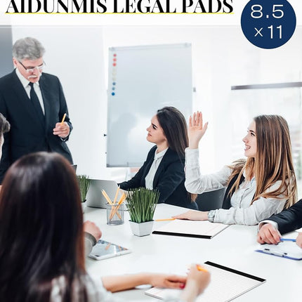 6 Pack 8.5 x 11 Legal Pads Paper Pads 8.5 x 11 White Note Pads for Work