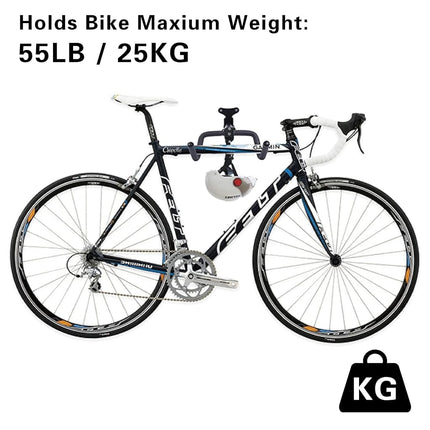 CYFIE Bike Wall Mount Garage Rack Hanger, Adjustable Horizontal Bicycle Garage Storage Hooks Indoor Bike Hook Holder for Haning Mountain Road Hybrid Bike in Apartment (2 Pack)