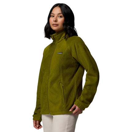Columbia Women's Benton Springs Full Zip Fleece Jacket, Mossy Green, Petite Small
