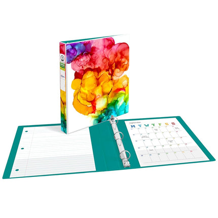 Avery + Amy Tangerine Designer Collection Binder, 1" Round Rings, 175-Sheet Capacity, Assorted Designs, 6 Binders (26880)
