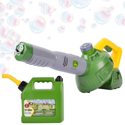 John Deere Bubble Leaf Blower Toy for Kids Includes 44oz Bubble Refill Gas Can, Outdoor Bubble Machine for Kids, Easy to Use, Outdoor Play, Great Gift Toddler 3+