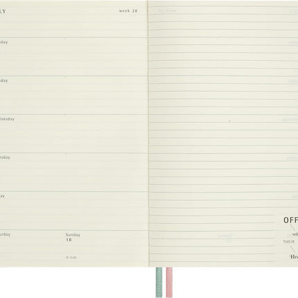 Moleskine - 2026-27- 18 Month Weekly Hard Cover Diary - Large - Alice in Wonderland