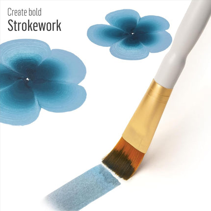 FolkArt, Gold Taklon Brush Set, 50559, Brown, 3 Piece Set