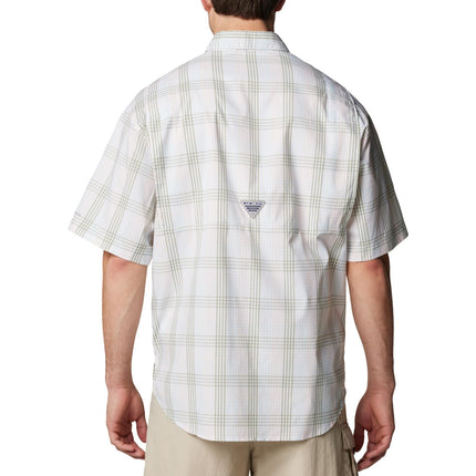 Columbia Men's Super Tamiami Short Sleeve Shirt, Smokey Sage All Over Gingham, X-Large