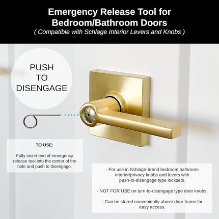Schlage Emergency Keys for Interior Door Locksets - Set of 5