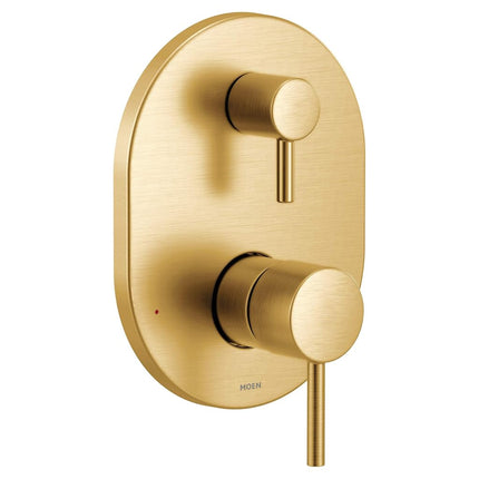 Moen UT3290BN Align M-CORE 3-Series, Embellecedor de ducha de 2 manijas con desviador integrado, Válvula necesaria, Níquel cepillado