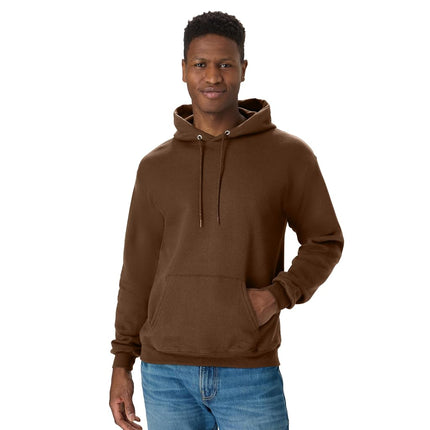 Hanes Men's EcoSmart Hoodie, Midweight Fleece, Pullover Hooded Sweatshirt, Army Brown, 3XL
