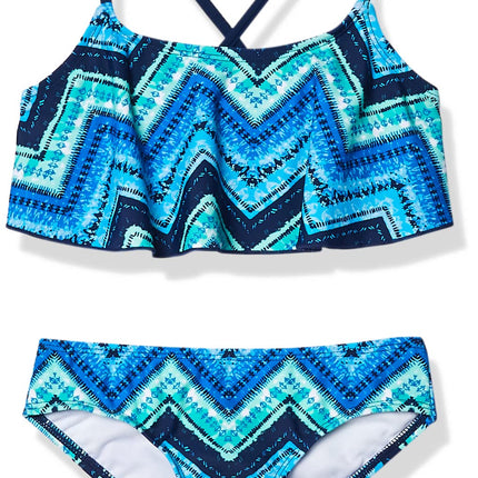 Kanu Surf Girls' Big Alania Flounce Bikini Beach S