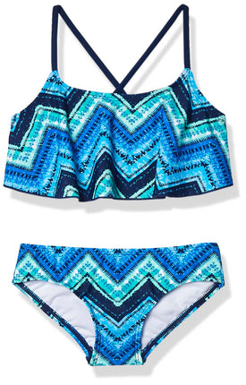 Kanu Surf Girls' Big Alania Flounce Bikini Beach S