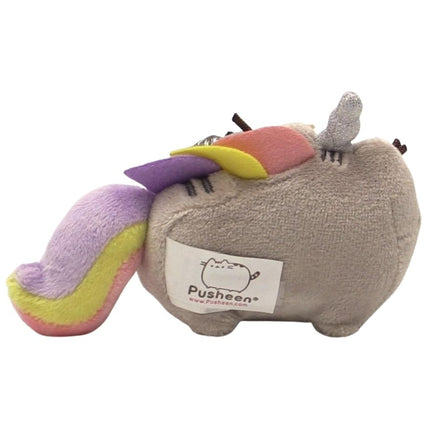 GUND Pusheen le chat Pusheenicorn porte-clés rétractable, porte-clés peluche licorne pour les 8 ans et plus, 7,6 cm