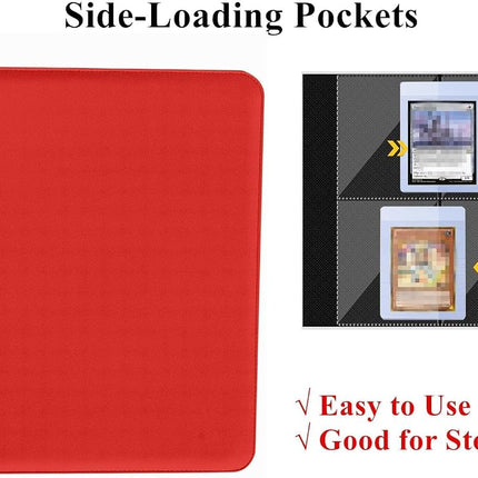 4 Pockets Card Binder for Semi Rigid Card Holders, Ringless Card Binder Album Holds 160Pcs Hard Sleeves, Semi Card Holder Binder with Sleeves