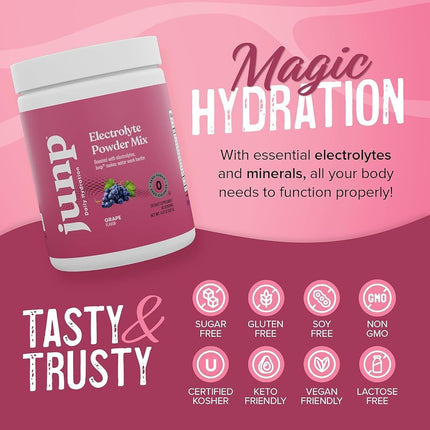 JUNP Hydration Electrolyte Powder (90 Servings, Grape)