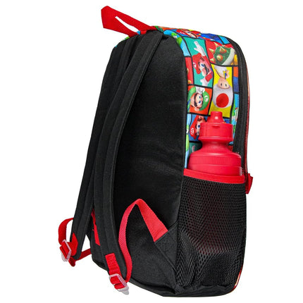 Bioworld Super Mario Backpack with Detachable Mushroom Lunch Tote 16 Inch 5 Piece Set