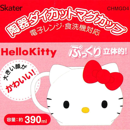 Skater CHMGD4-A Hello Kitty Sanrio Ceramic Mug, 13.8 fl oz (390 ml), Die Cut