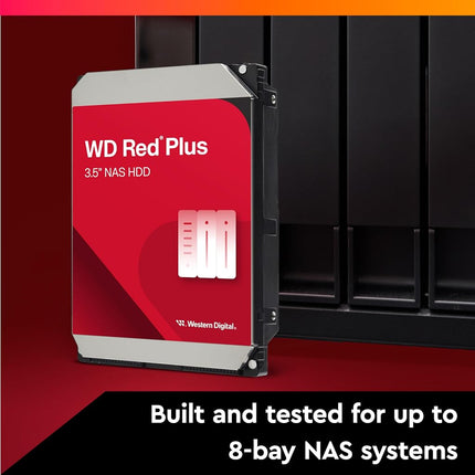 WD Red Plus 4TB NAS 3.5" Internal Hard Drive - 5400 RPM Class, SATA 6Gb/s, CMR, 256MB Cache