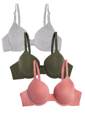 Fruit of the Loom Women's T-Shirt Bra, Opaque, Des