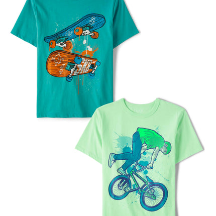 The Children's Place Boys' Sports Short Sleeve Gra