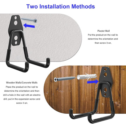 Lvoess Heavy Duty Storage Magnetic Utility Hooks Large Garage Magnet Hooks with Anti-Slip Coating for Metal Cabinet,Pegboard,Garage Shelve,Garden Tools (3PCS 2.59'' Black)
